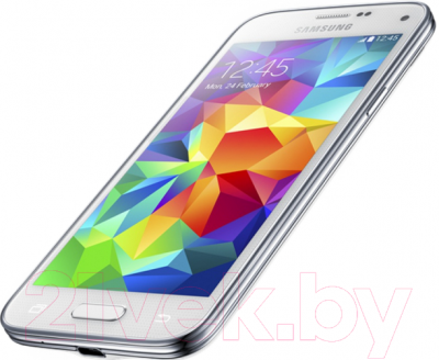 Смартфон Samsung Galaxy S5 mini / G800H (белый) - вполоборота