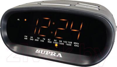 Радиочасы Supra SA-32FM (черно-желтый) - общий вид