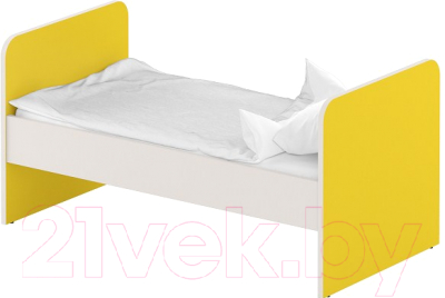 Односпальная кровать детская Славянская столица ДУ-КО16 (белый/желтый)