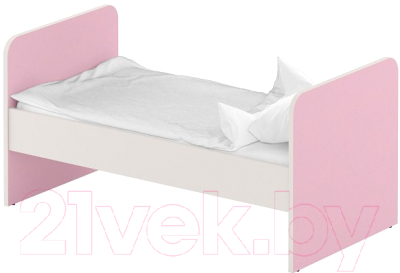 Односпальная кровать детская Славянская столица ДУ-КО16 (белый/розовый)