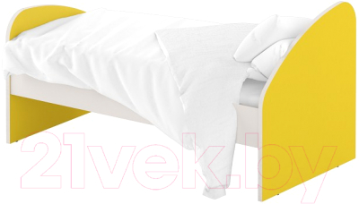 Односпальная кровать детская Славянская столица ДУ-КО14-4 (белый/желтый)