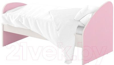 Односпальная кровать детская Славянская столица ДУ-КО14-4 (белый/розовый)