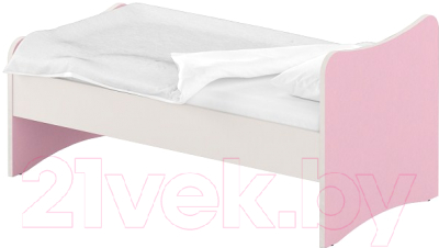 Односпальная кровать детская Славянская столица ДУ-КО14-13 (белый/розовый)