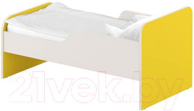 Односпальная кровать детская Славянская столица ДУ-КО14-11 (белый/желтый)