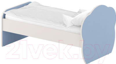 Односпальная кровать детская Славянская столица ДУ-КО14-6 (белый/синий)