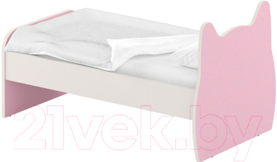 Односпальная кровать детская Славянская столица ДУ-КО14-9 (белый/розовый)