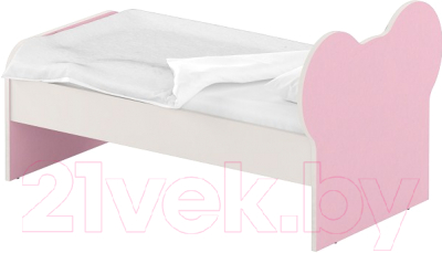 Односпальная кровать детская Славянская столица ДУ-КО16-10 (белый/розовый)