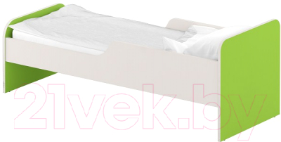 Односпальная кровать детская Славянская столица ДУ-КО14-11 (белый/зеленый)