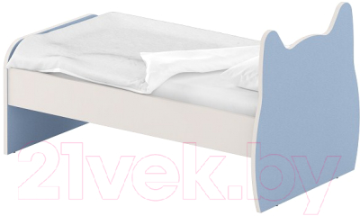 Односпальная кровать детская Славянская столица ДУ-КО16-9 (белый/синий)