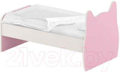 Односпальная кровать детская Славянская столица ДУ-КО16-9 (белый/розовый)
