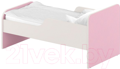 Односпальная кровать детская Славянская столица ДУ-КО16-11 (белый/розовый)