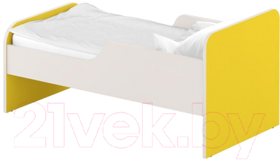 Односпальная кровать детская Славянская столица ДУ-КО16-11 (белый/желтый)