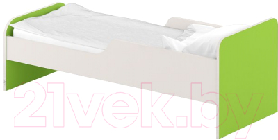 Односпальная кровать детская Славянская столица ДУ-КО16-11 (белый/зеленый)