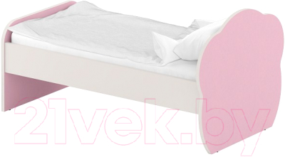 Односпальная кровать детская Славянская столица ДУ-КО12-6 (белый/розовый)