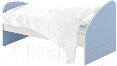Односпальная кровать детская Славянская столица ДУ-КО16-4 (белый/синий)