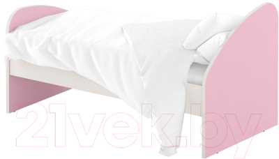 Односпальная кровать детская Славянская столица ДУ-КО16-4 (белый/розовый)