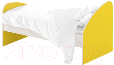 Односпальная кровать детская Славянская столица ДУ-КО16-4 (белый/желтый)