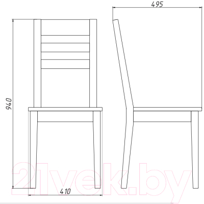 Стул Белдревизделие Фернан ДМ-2 49.5x41x94 (Е 50)