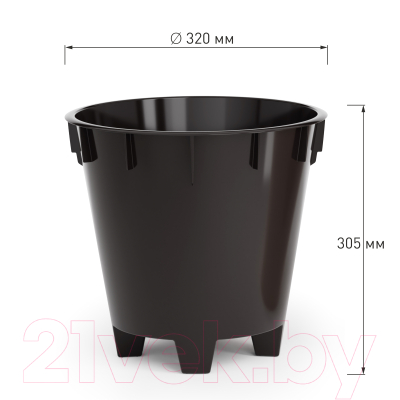 Изображение товара Кашпо Альтернатива Лея / М8858 (белый, с автополивом)