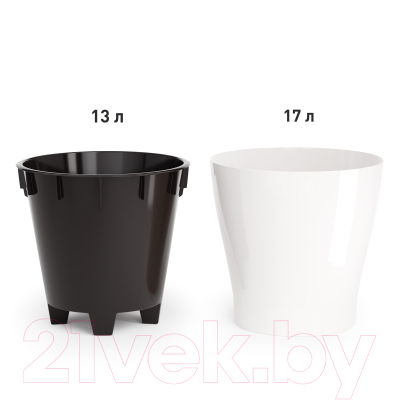 Изображение товара Кашпо Альтернатива Лея / М8858 (белый, с автополивом)