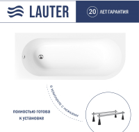 Ванна акриловая Lauter Monaco 170x72.5 / 2113170L (с ножками) - 