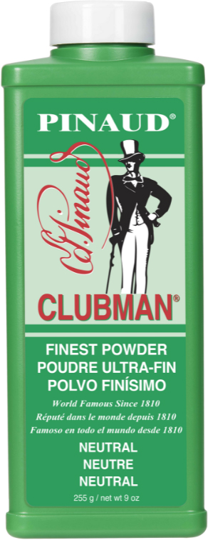 Тальк после бритья Clubman Finest Powder Neutral до и после бритья