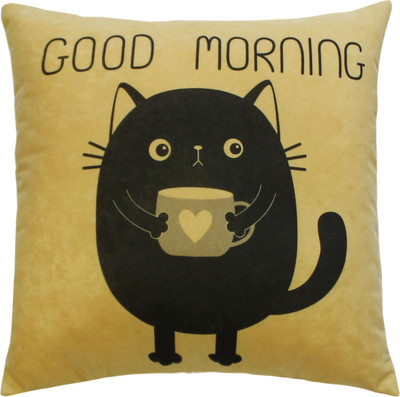 Подушка декоративная MATEX Meow. Spider / 37-897 (горчичный/черничный) - 