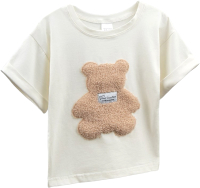 Футболка детская Amarobaby Bear / AB-OD24-B33/00-104 (белый, р.104) - 