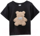 Футболка детская Amarobaby Bear / AB-OD24-B33/09-104 (черный, р.104) - 