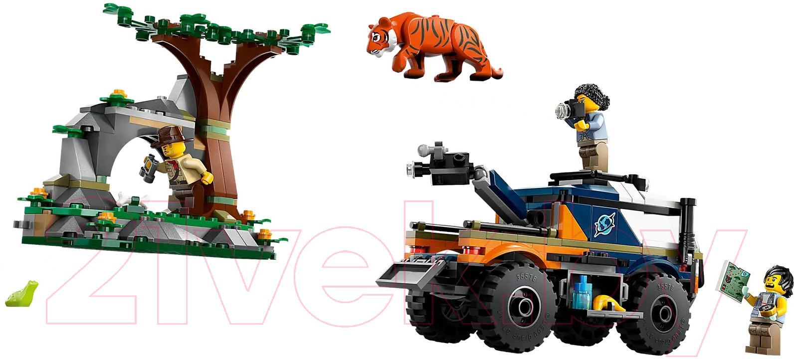 Конструктор Lego City Jungle Внедорожный грузовик для исследов. джунглей 60426