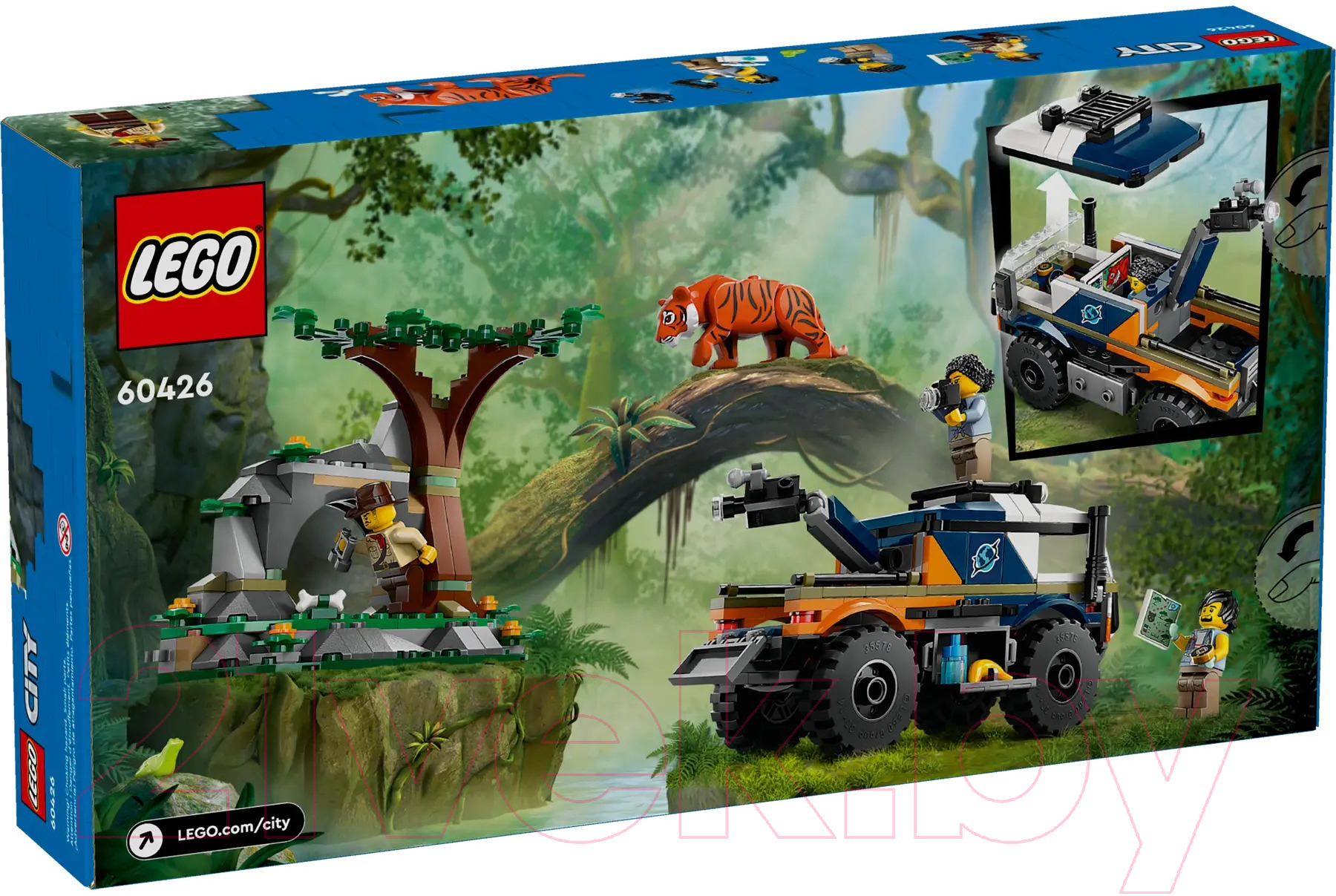 Конструктор Lego City Jungle Внедорожный грузовик для исследов. джунглей 60426