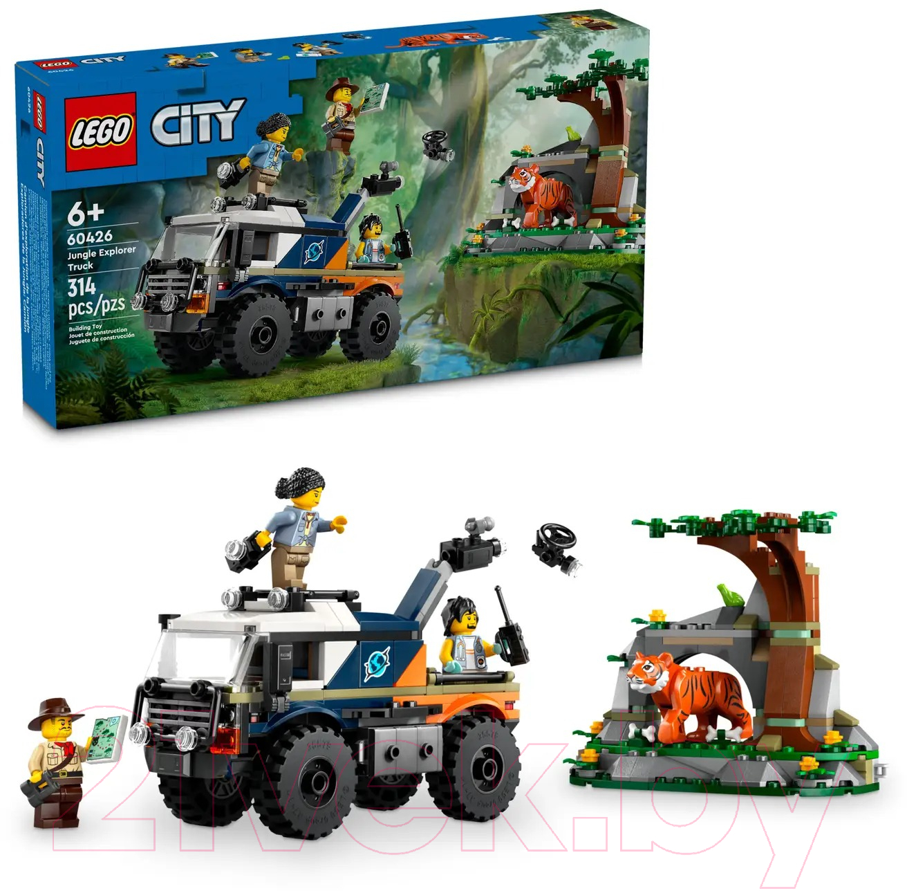 Конструктор Lego City Jungle Внедорожный грузовик для исследов. джунглей 60426