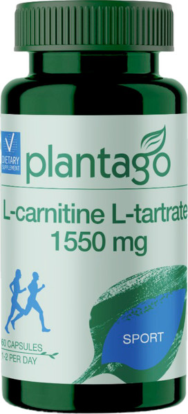 Изображение товара L-карнитин Plantago L-carnitine L-tartrat 1550mg (60 капсул)