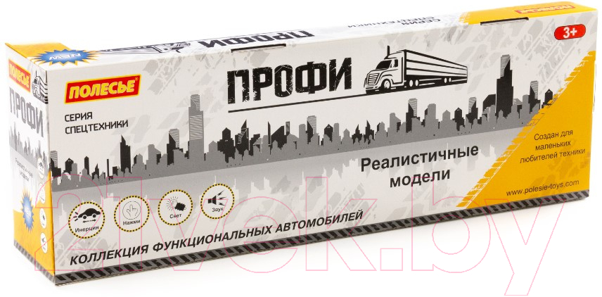 Автомобиль игрушечный Полесье Профи С полуприцепом-цистерной инерционный / 83989 — фото 6