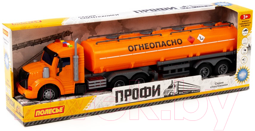 Автомобиль игрушечный Полесье Профи С полуприцепом-цистерной инерционный / 83989 — фото 5