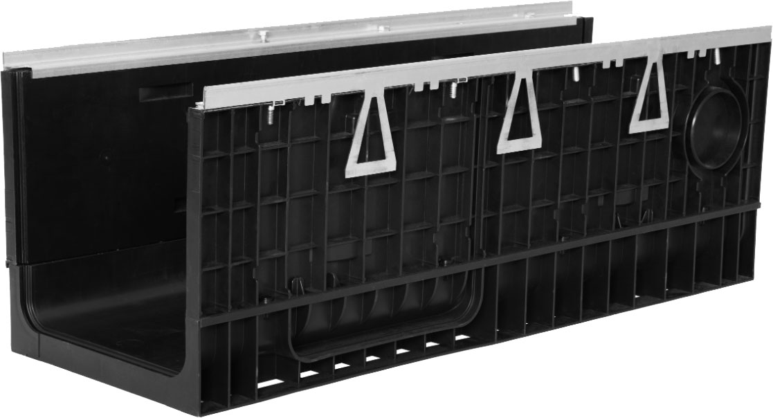 Лоток водоотводный Ecoteck Heavy 300.339 h364 / ДИ 22405000 (черный)