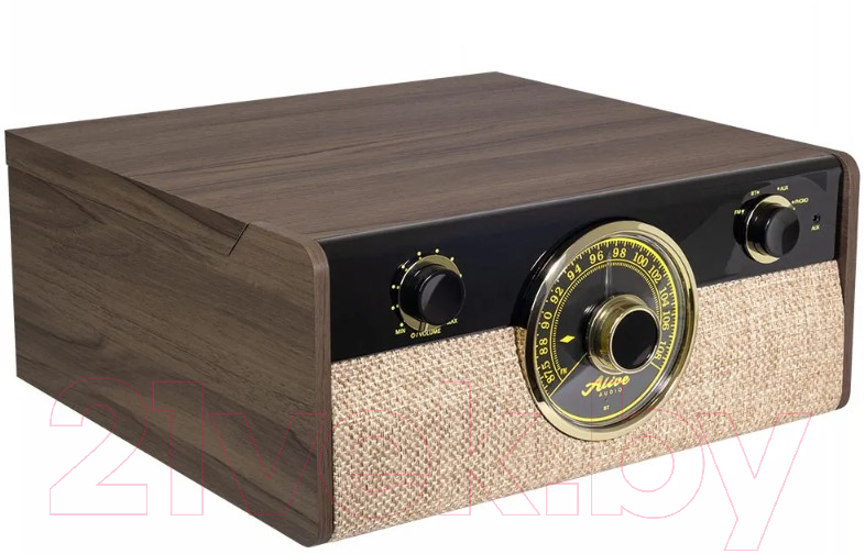 Проигрыватель виниловых пластинок Alive Audio Fusion Dark Wood c Bluetooth и FM-радио / FSN-01-DW