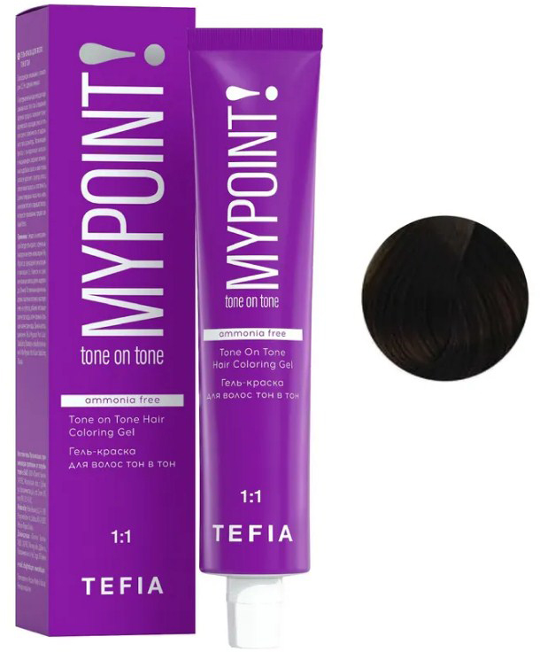 Гель-краска для волос Tefia Mypoint Tone On Tone 6/1 (60мл, темный блондин пепельный)