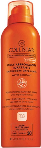 Спрей солнцезащитный Collistar Moisturizing Tanning SPF30 Увлажняющий