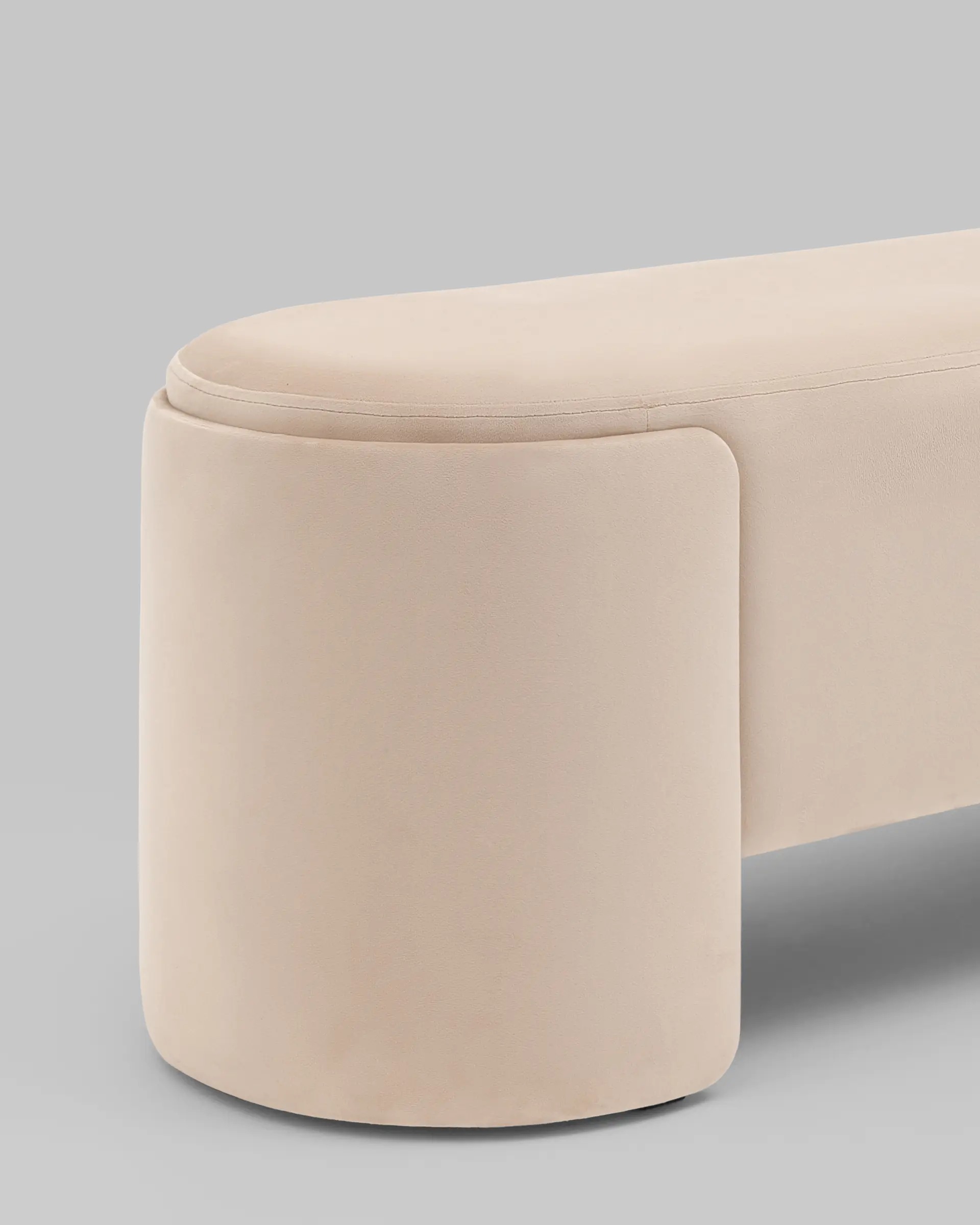 Банкетка Stool Group Taks (велюр молочный) — фото 3