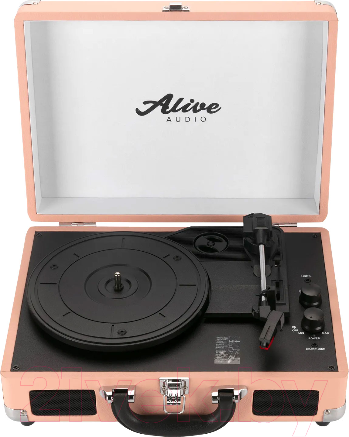 Проигрыватель виниловых пластинок Alive Audio Glam Blush c Bluetooth / GLM-01-BU