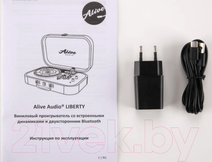 Проигрыватель виниловых пластинок Alive Audio Liberty Macassar Pass c Bluetooth / AA-NTE-08-BK