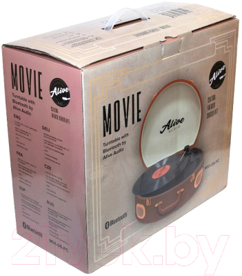 Проигрыватель виниловых пластинок Alive Audio Movie French chocolate c Bluetooth / MVI-05-FC