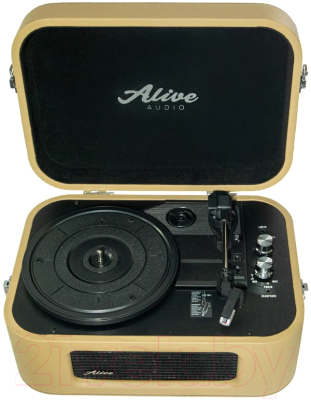 Проигрыватель виниловых пластинок Alive Audio Stories Cafe Creme c Bluetooth / STR-06-CC 