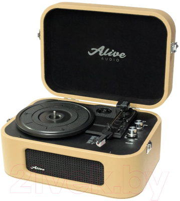 Проигрыватель виниловых пластинок Alive Audio Stories Cafe Creme c Bluetooth / STR-06-CC 