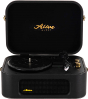 Проигрыватель виниловых пластинок Alive Audio Stories Glam Noir c Bluetooth / STR-06-GN - 