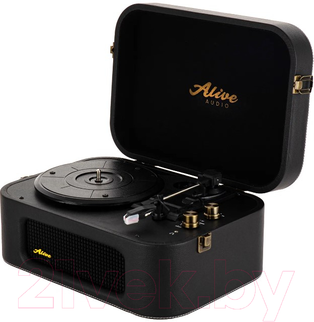 Проигрыватель виниловых пластинок Alive Audio Stories Glam Noir c Bluetooth / STR-06-GN