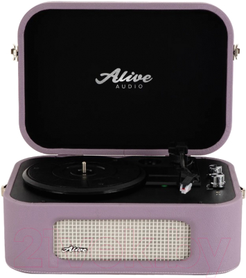 Проигрыватель виниловых пластинок Alive Audio Stories Lilac c Bluetooth / STR-06-LL 