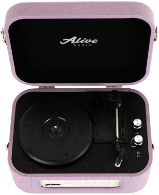 Проигрыватель виниловых пластинок Alive Audio Stories Lilac c Bluetooth / STR-06-LL 