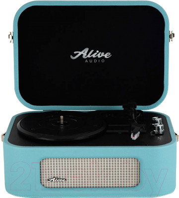 Проигрыватель виниловых пластинок Alive Audio Stories Turquoise c Bluetooth / STR-06-TS 